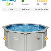 piscina con struttura rigida rotonda 