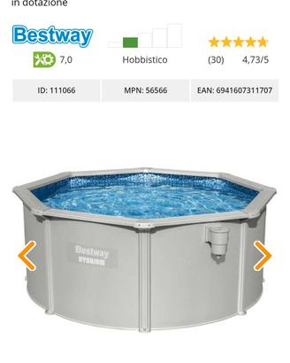 piscina con struttura rigida rotonda 
