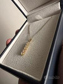 Collana oro e diamanti (18k con 5 diamanti)