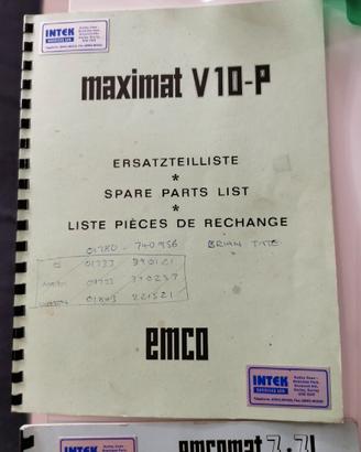 Manuali Originali Tornio Emco Maximat Emcomat 