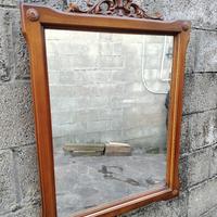 Specchio 80 x 60 cm con cornice in legno