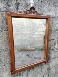 Specchio 80 x 60 cm con cornice in legno