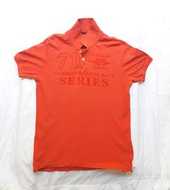 Polo  maglietta 100% cotone arancione. Charro