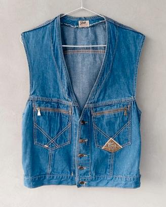 Gilet denim uomo Roy Roger's vintage, tg M azzurro