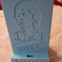 Porta smartphone Maradona 3D con inserto per cavo