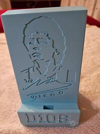 Porta smartphone Maradona 3D con inserto per cavo