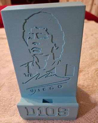 Porta smartphone Maradona 3D con inserto per cavo