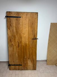 Antica porta rustica in legno massello meta '800