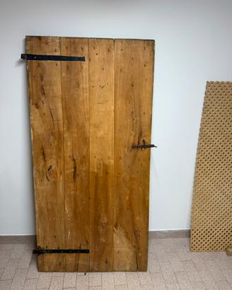 Antica porta rustica in legno massello meta '800