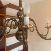 Lampadario ottone