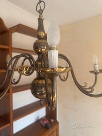Lampadario ottone