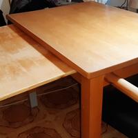Tavolo cucina legno +ripiano pizza