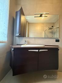 Mobile bagno larghezza 145 cm larice moka