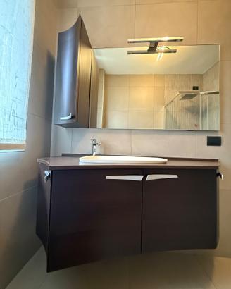 Mobile bagno larghezza 145 cm larice moka