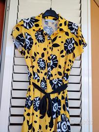 Abito midi Jacqueline giallo a fiori – tg. S/M