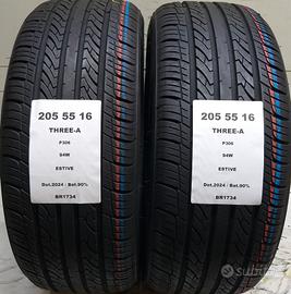 2 GOMME 205 55 16 THREE-A BR1734