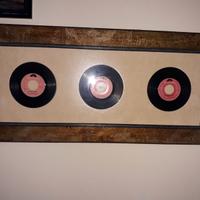 Jimi Hendrix dischi 45 giri cornice artigianale