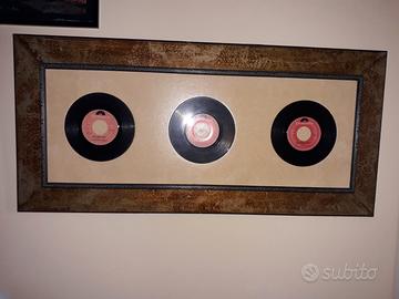 Jimi Hendrix dischi 45 giri cornice artigianale