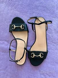 Sandali Gucci basso pelle nera 37,5