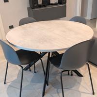 Tavolo rotondo 120cm apribile + 4 sedie