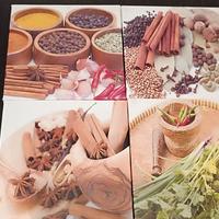 4 stampe su tela 30x30 per pareti di cucina 