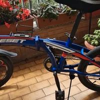 bici pieghevole 20" in Alluminio Blu Colbato