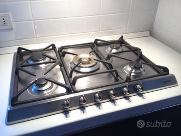 Piano cottura incasso gas 5 fuochi gri.ghisa SMEG