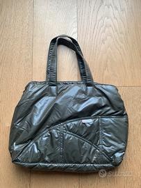 Borsa Superga imbottita verde militare