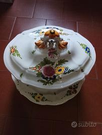 Zuppiera e piatto con alzata ceramiche arte imola