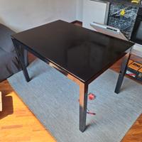 Tavolo nero in vetro 80x120