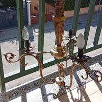 Lampadario in ottone fatto a mano