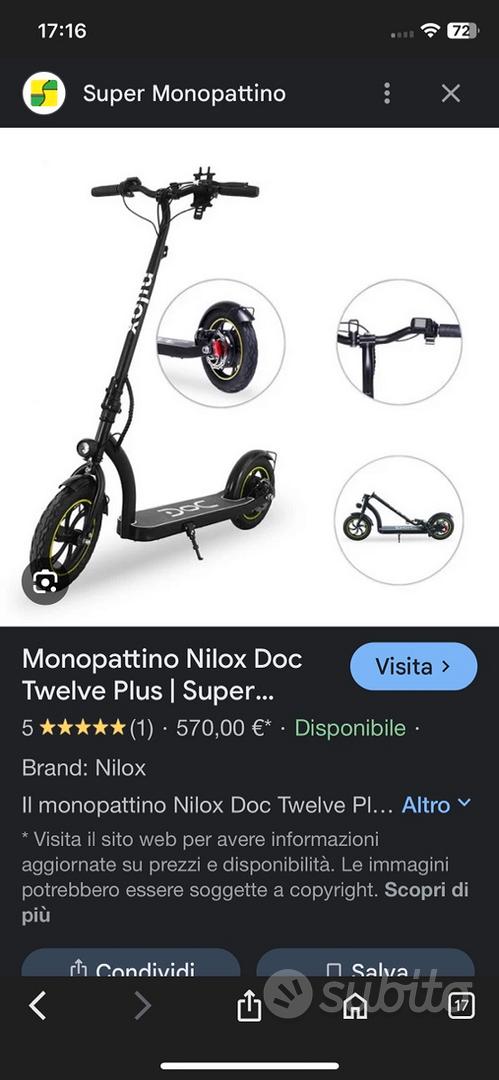 Monopattino Elettrico Nilox Nilox Doc 12 Plus Scooter Nilox Twelve