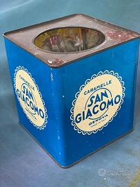1 scatola latta vintage Caramelle S.Giacomo Genova