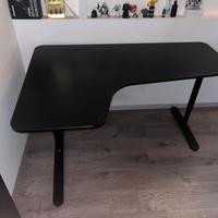 Scrivania angolare  ikea 160x110 nera