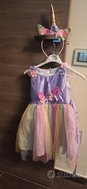 Vestito carnevale unicorno bambina 