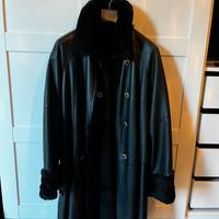 Cappotto in pelle e pelliccia vera