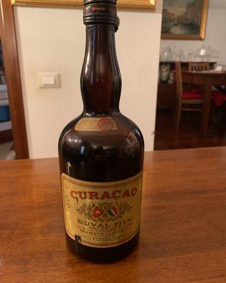 Bottiglia curacao Duval Fils integra con sigillo