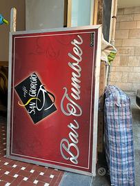Insegna del Bar bifacciale in alluminio