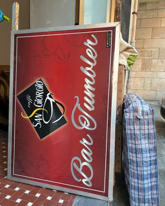 Insegna del Bar bifacciale in alluminio