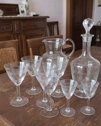 servizio d' epoca  in Cristallo anni  '50/60