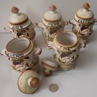 Set cucina contenitori in ceramica, zucchero, caff