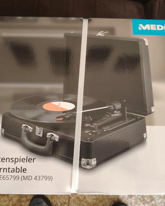 giradischi portatile con valigetta