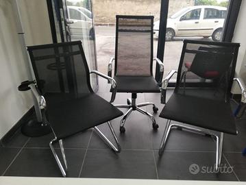 Tris poltrone direzionali sedie ufficio OSL