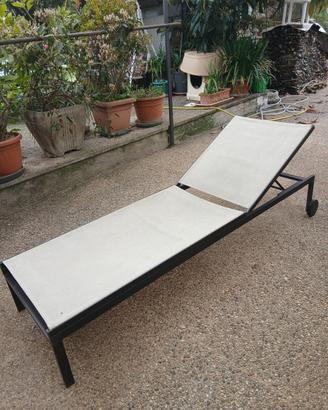 Sdraio lettino prendisole con ruote
