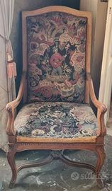 Poltrona arazzo in stile Luigi XIV