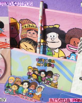 MAFALDA VINTAGE '90 Diario Astuccio Cartoleria NEW