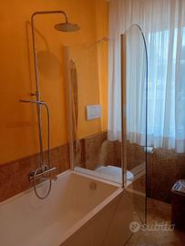 vasca da bagno 180x76 cm + Vetro divisorio 