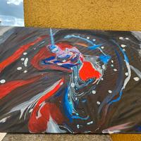 Quadro dipinto acrilico su tela