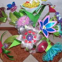 Fiori fatti a mano, lavorazione artigianale, centr