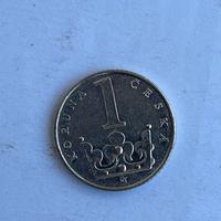 1 Koruna moneta Repubblica Ceca